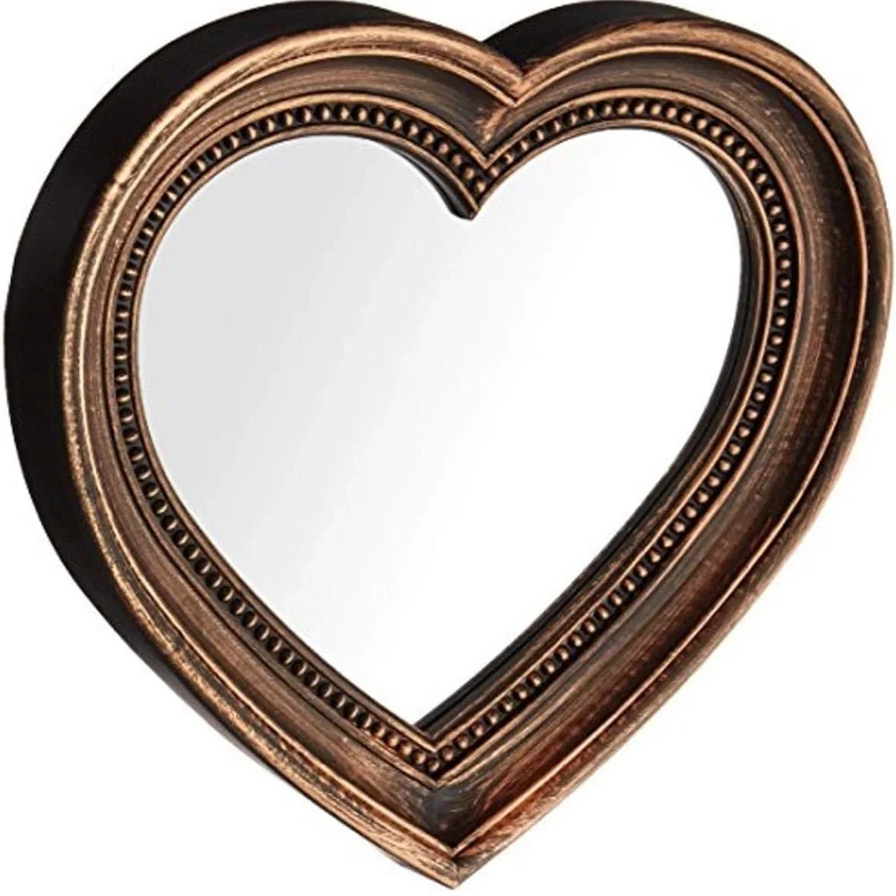 1292. Heart-Shaped Bronze Wall Mirror